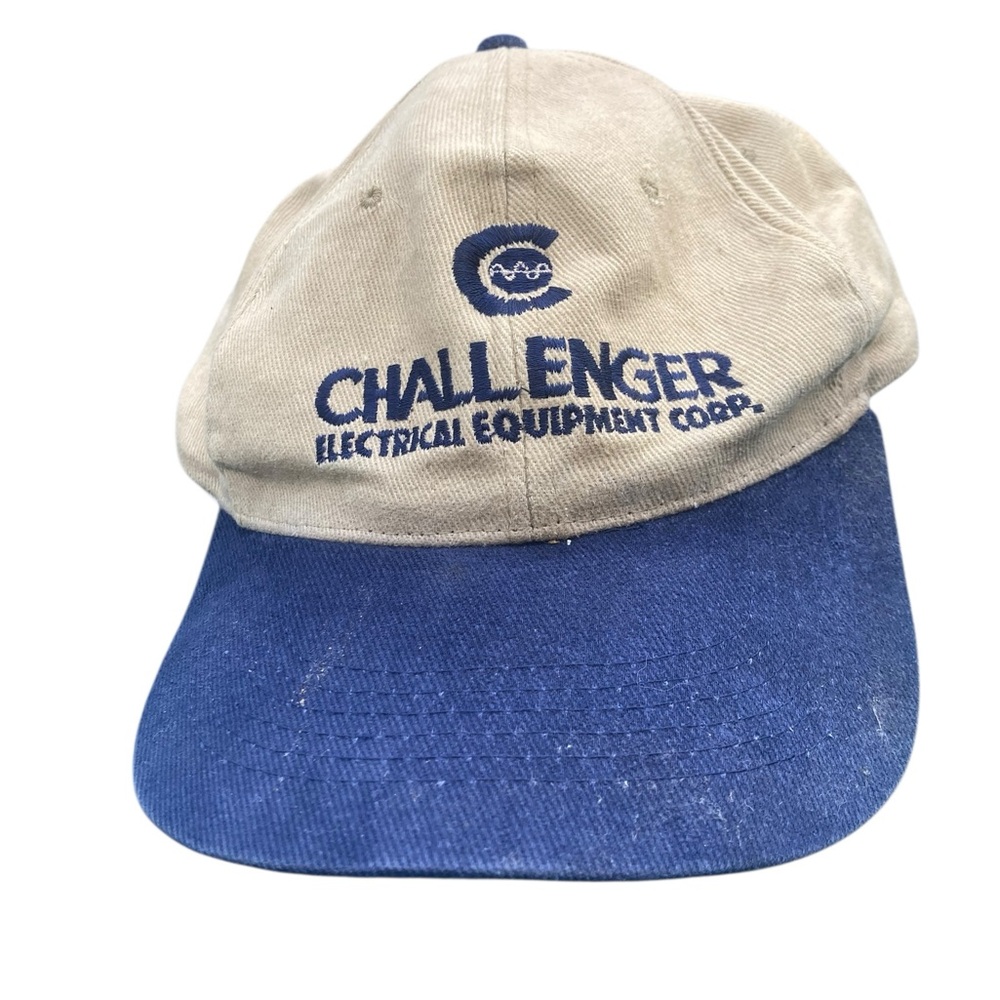 90s Challenger Two Tone Blue and Khaki Worker Cap